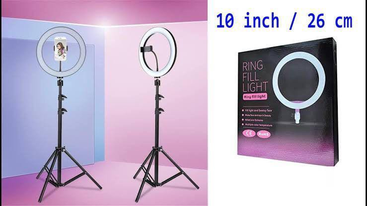 10” RINGLIGHT WITH TRIPOD STAND AND PHONE HOLDER
