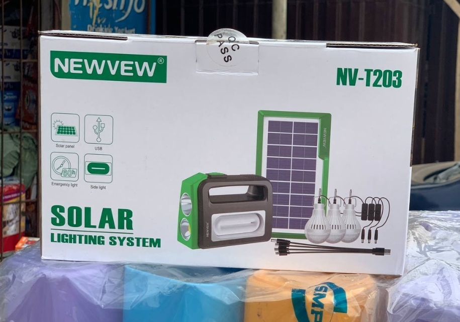 Solar Lighting System with Inverter Solar Panel 3 Bulbs and More