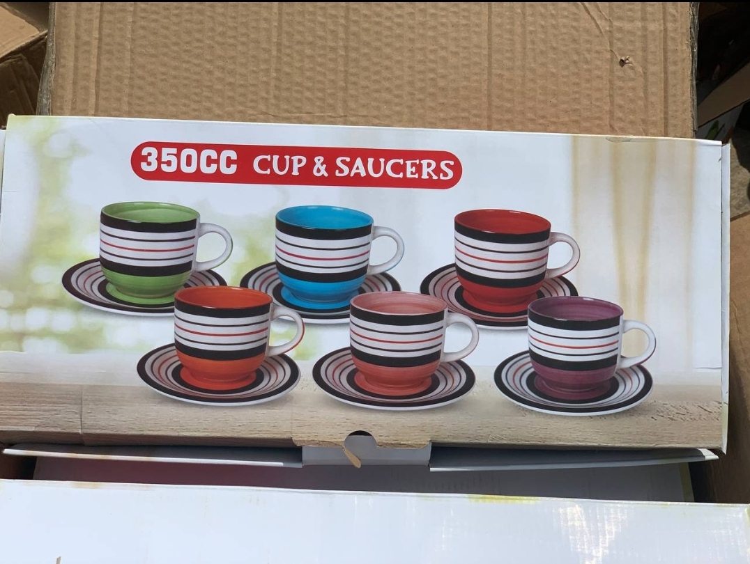 6Pcs Set Mug and Saucer