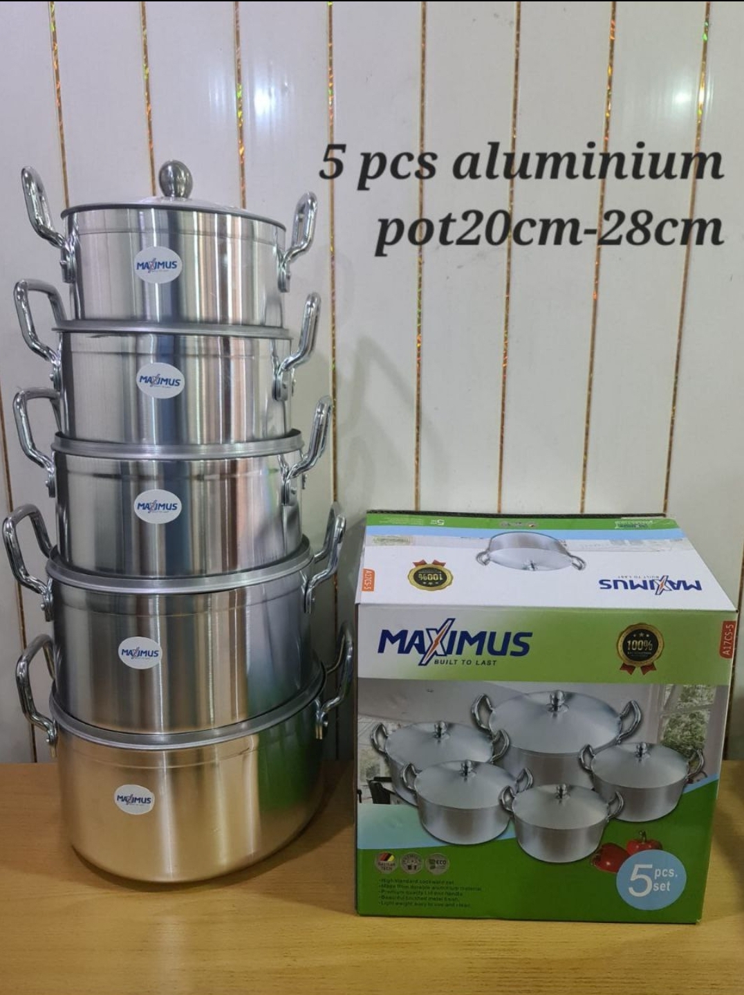 5Pcs Maximus Aluminium Pot