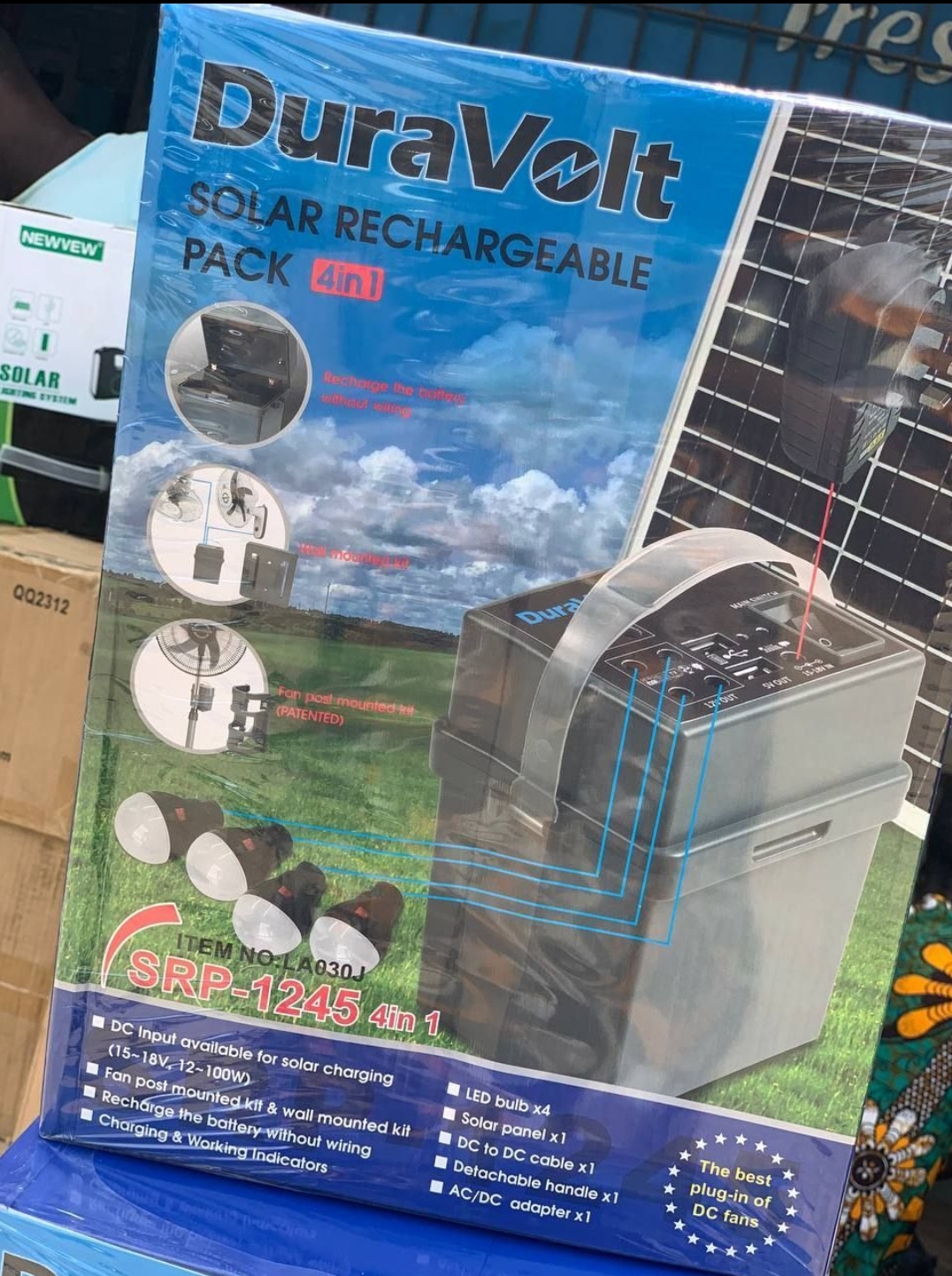 Duravolt Solar Rechargeable Pack 4