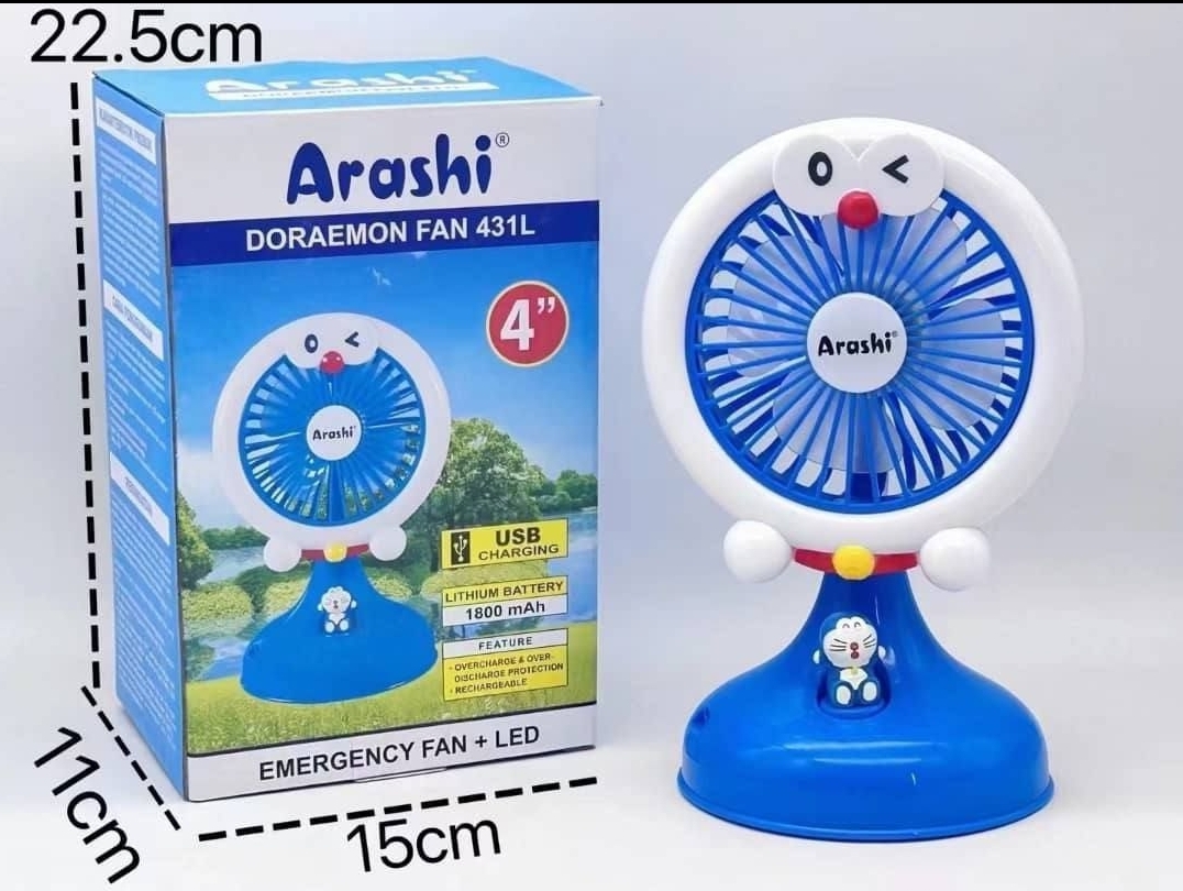 Arashi Rechargeable Fan with Led